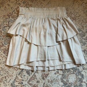 Elegant Cream Tiered Skirt